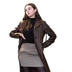 Banana Republic Women’s Wool Plaid Mini Skirt Size 0 Above Knee Lined Pockets!